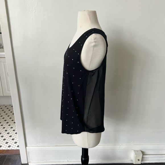 F21 Black Studded Sheer Blouse - Picture 5 of 8